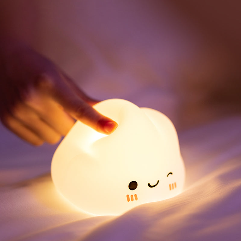 Lampa de Veghe din Silicon, Design Modern, Lumina Reglabila, Creaza o Atmosfera Relaxanta, Un Vis intr-o Lumina Calda - Norisor de Lumina