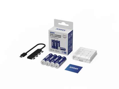 Set Acumulatori AA, Reincarcabili USB-C, 1.5V Constant, 3000mWh.