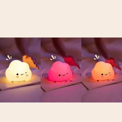 Lampa de Veghe din Silicon, Design Modern, Lumina Reglabila, Creaza o Atmosfera Relaxanta, Un Vis intr-o Lumina Calda - Norisor de Lumina