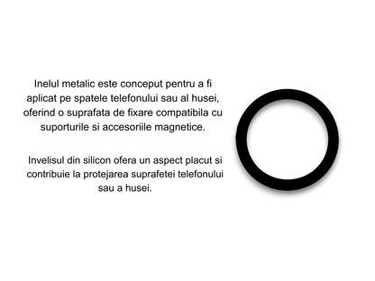 Inel Metalic MagSafe Autoadeziv cu Silicon