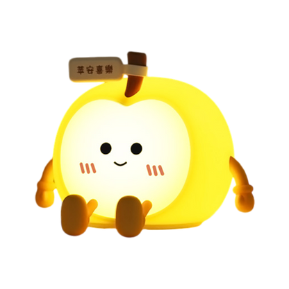 Lampa de Veghe din Silicon, Design Modern, Lumina Reglabila, Creaza o Atmosfera Relaxanta, Un Vis intr-o Lumina Calda - Marul Magic