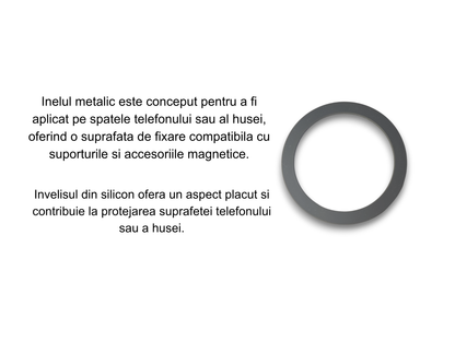 Inel Metalic MagSafe Autoadeziv cu Silicon